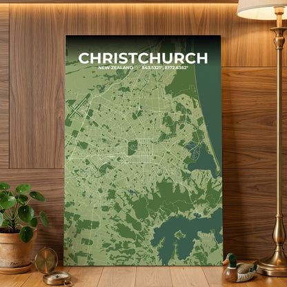 Christchurch Clay Map Poster