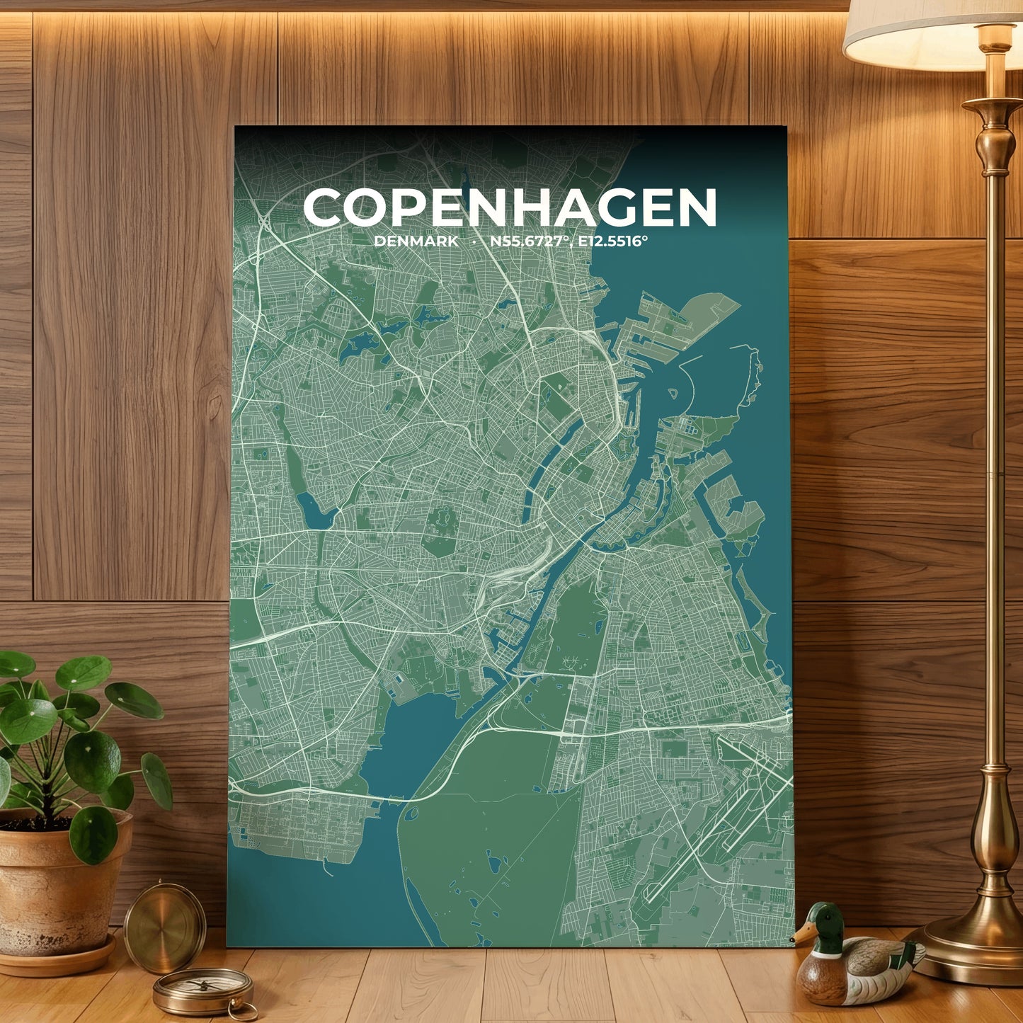 Copenhagen Mist Map Poster