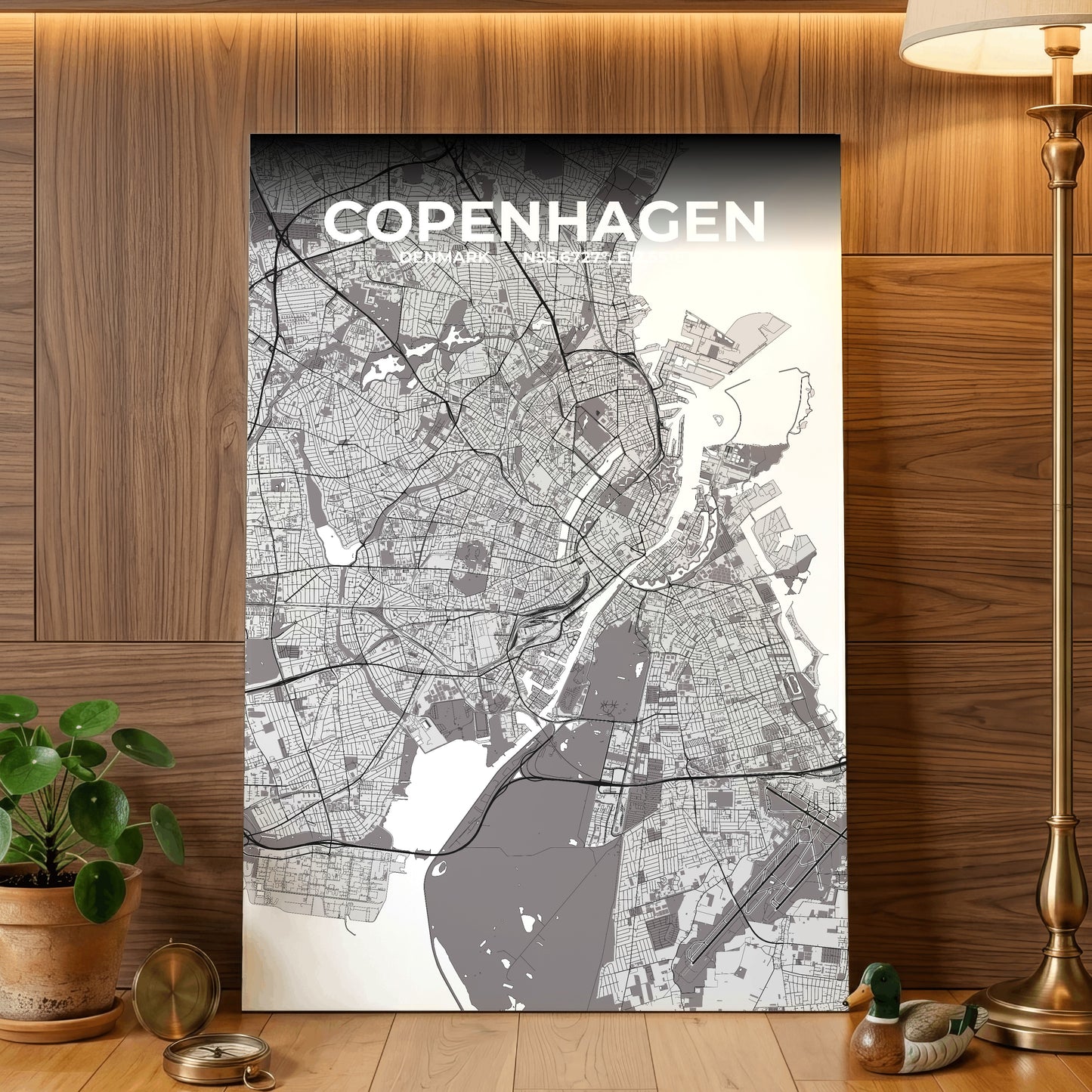 Copenhagen Ash Map Poster