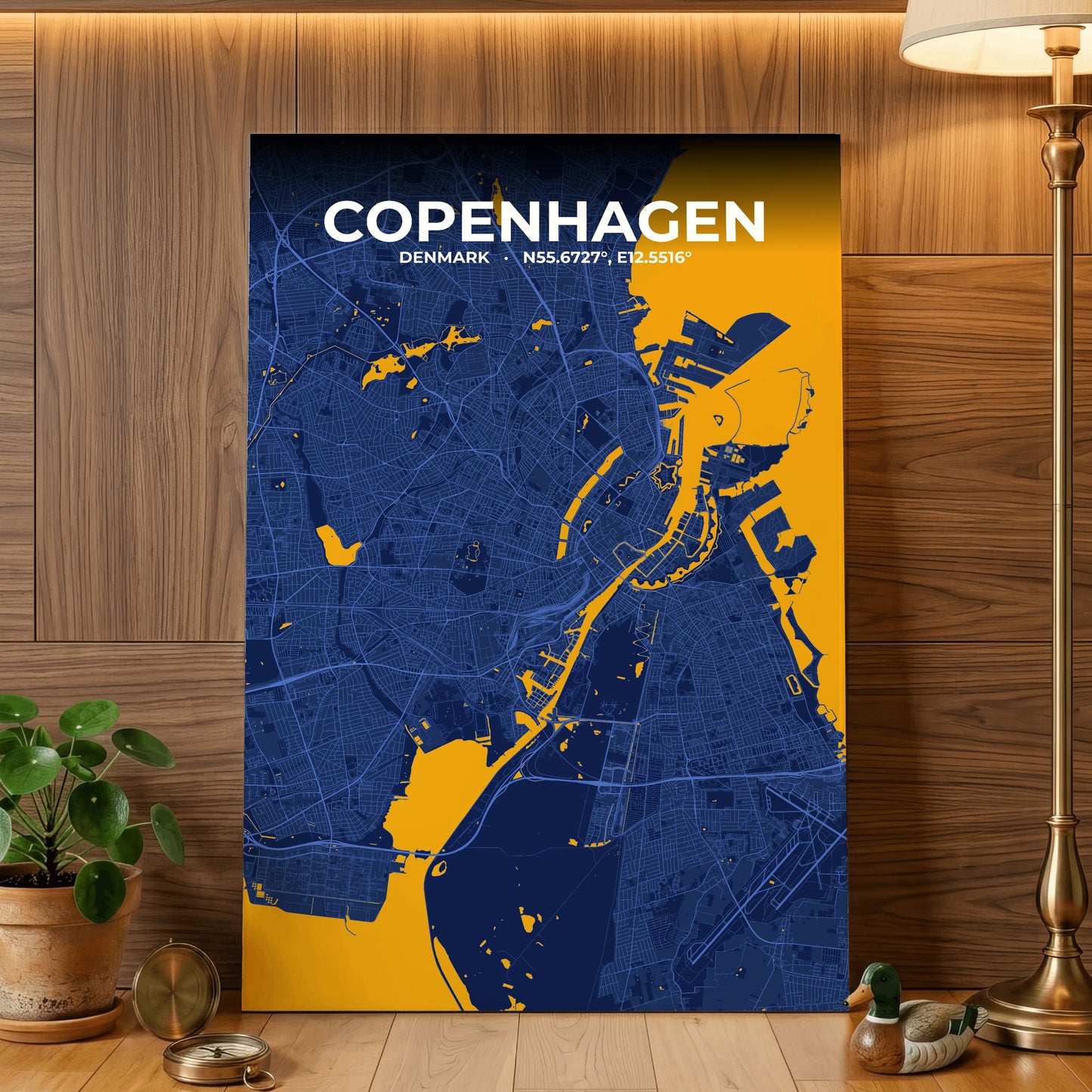 Copenhagen Ink Map Poster