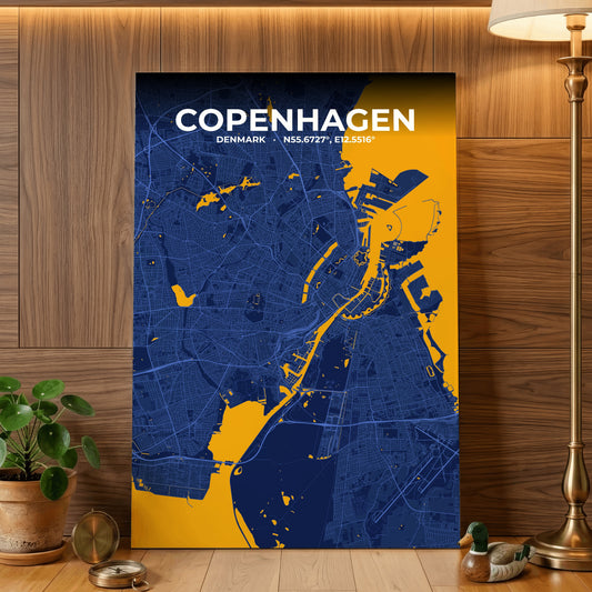 Copenhagen Ink Map Poster