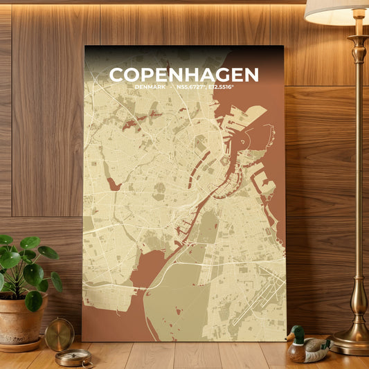 Copenhagen Ember Map Poster