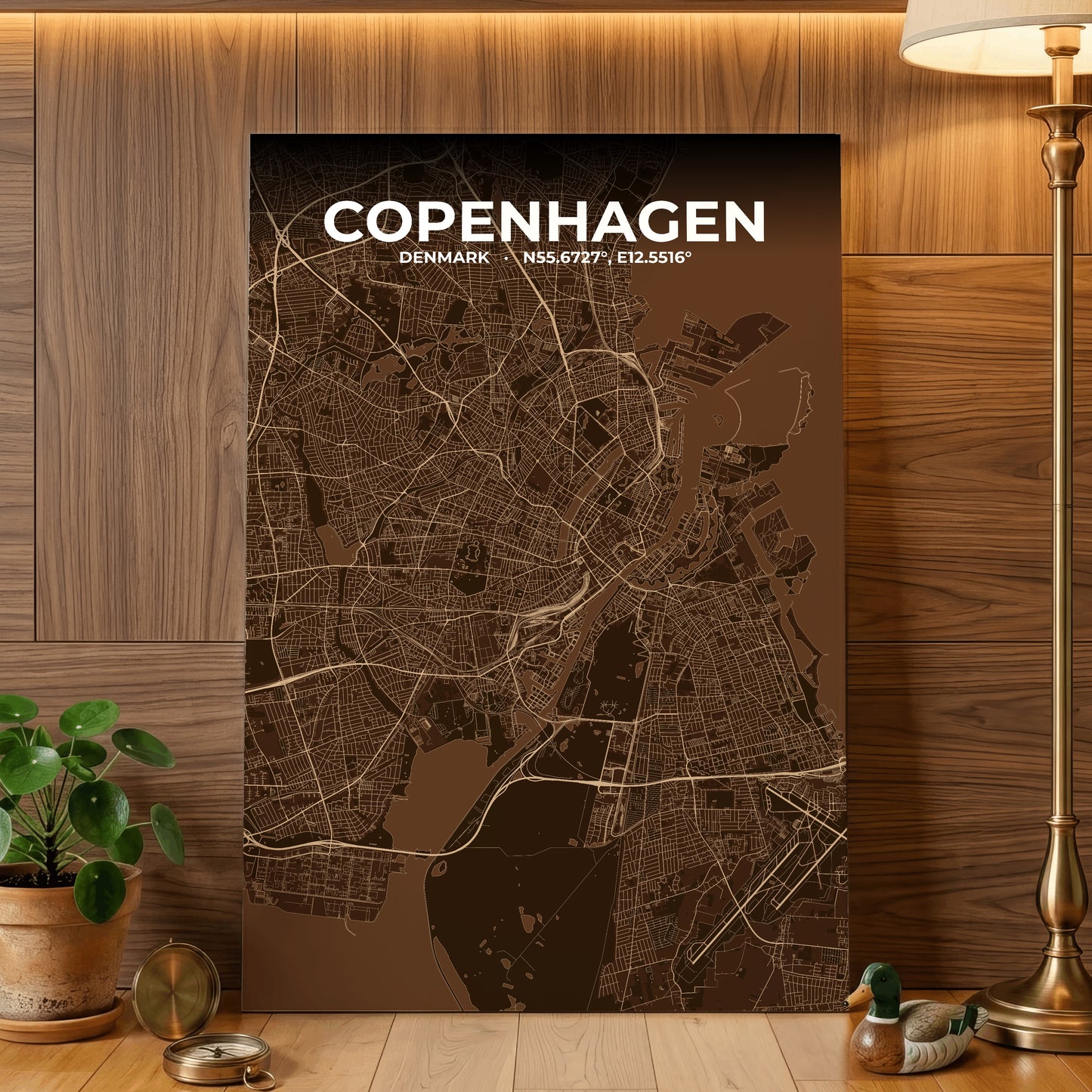 Copenhagen Plum Map Poster