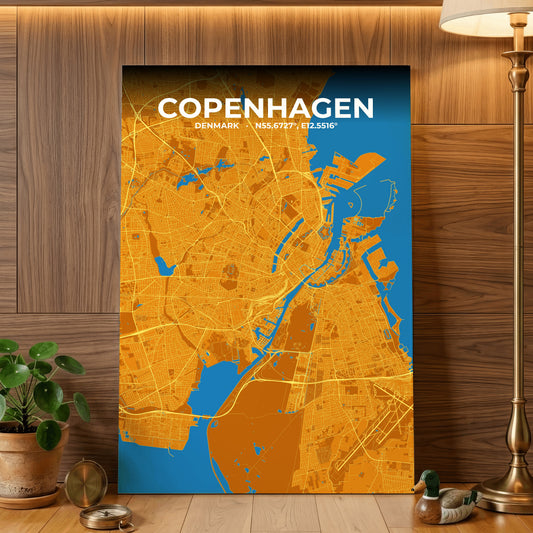 Copenhagen Scorch Map Poster