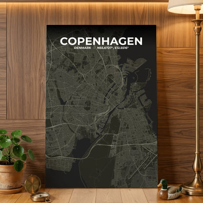 Copenhagen Sable Map Poster