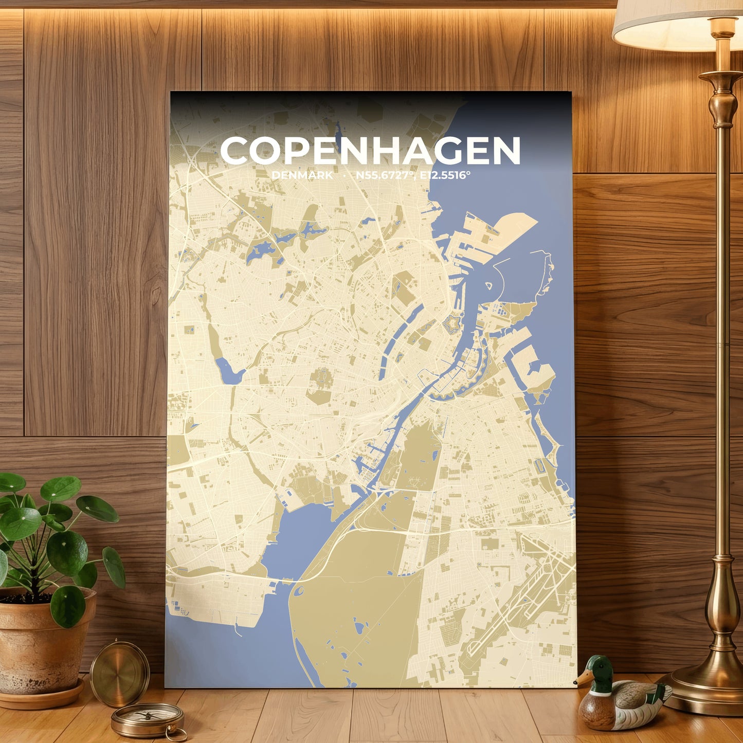 Copenhagen Barn Map Poster