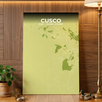 Cusco Fern Map Poster