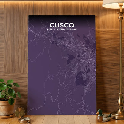 Cusco Dusk Map Poster