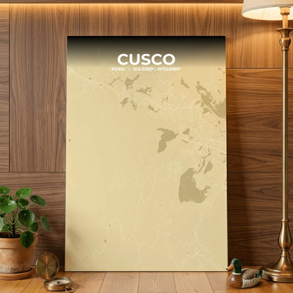 Cusco Ember Map Poster