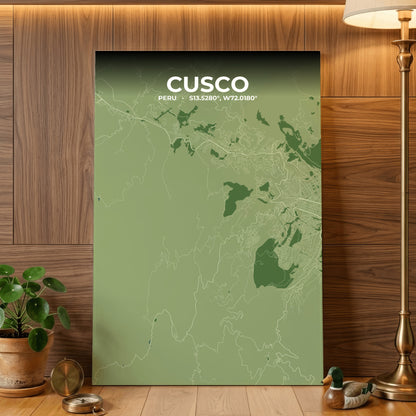 Cusco Clay Map Poster