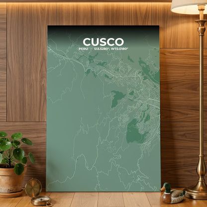 Cusco Mist Map Poster