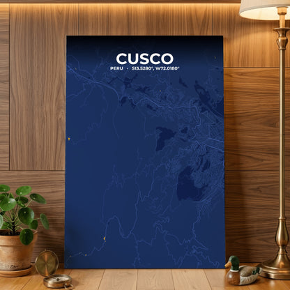 Cusco Ink Map Poster