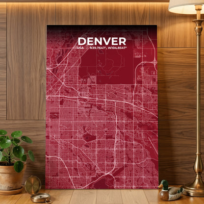 Denver Garnet Map Poster