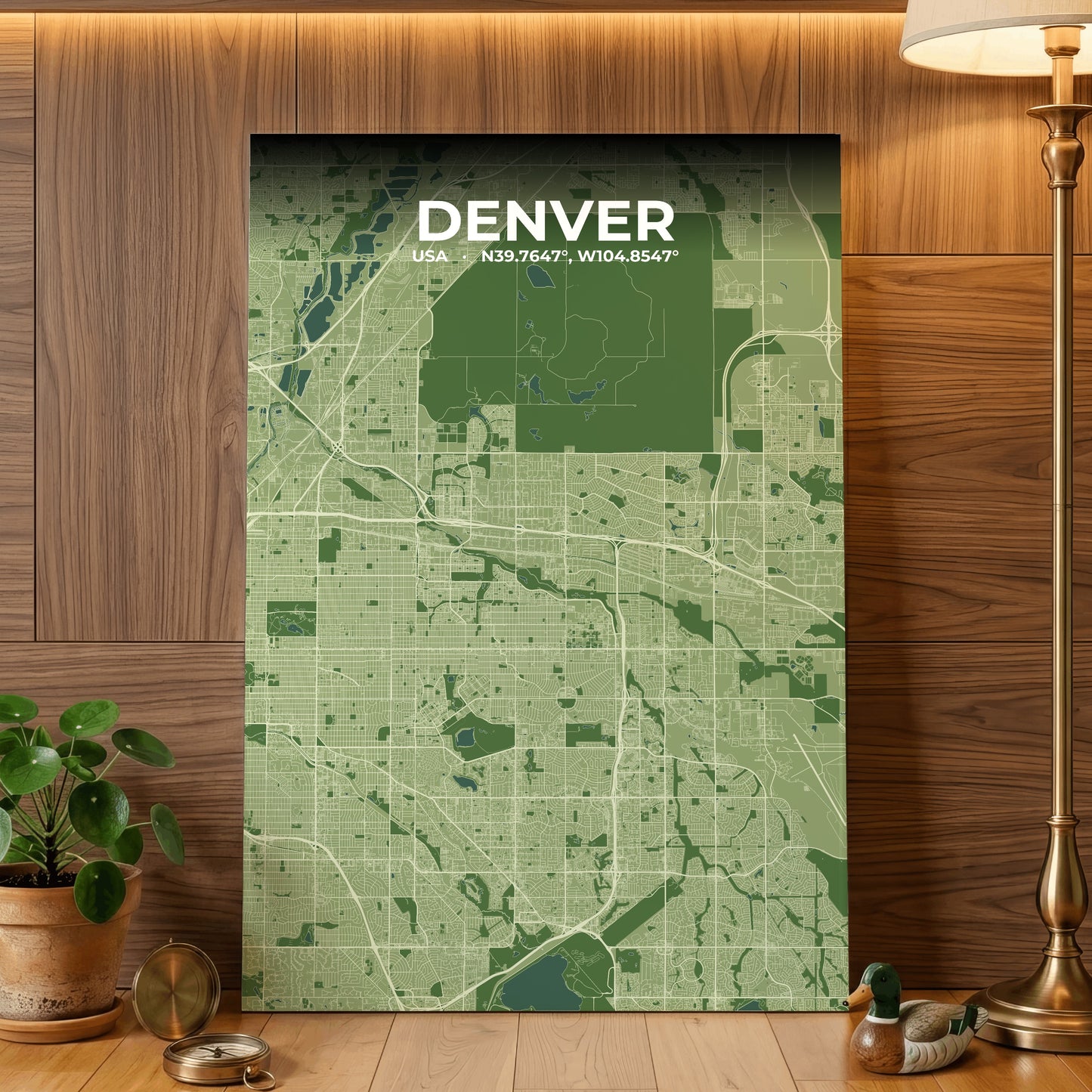 Denver Clay Map Poster
