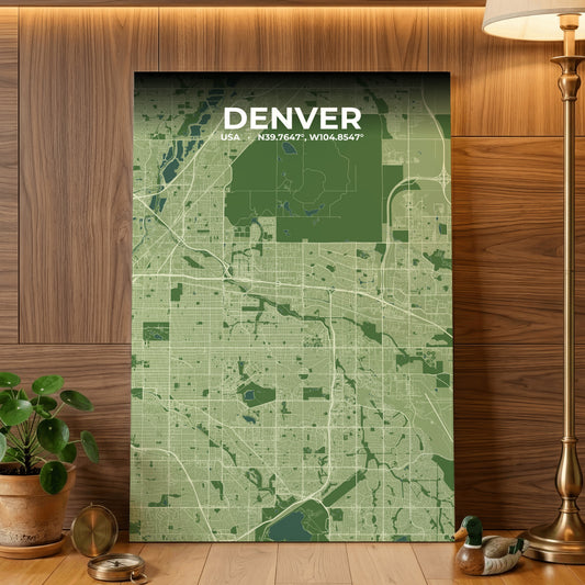 Denver Clay Map Poster