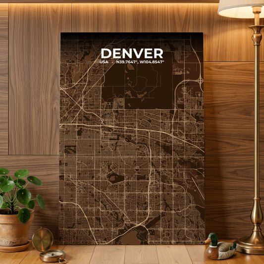 Denver Plum Map Poster