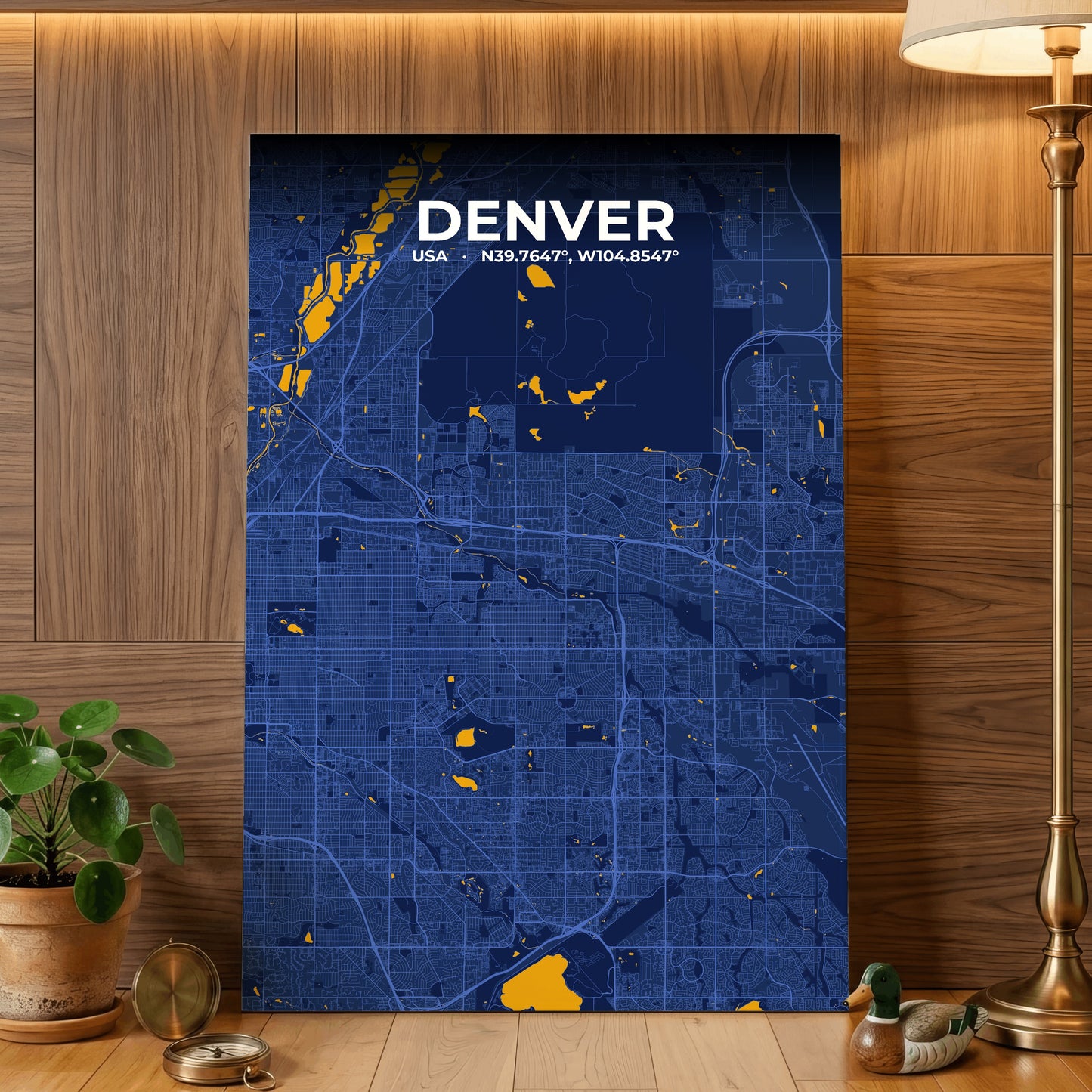 Denver Ink Map Poster
