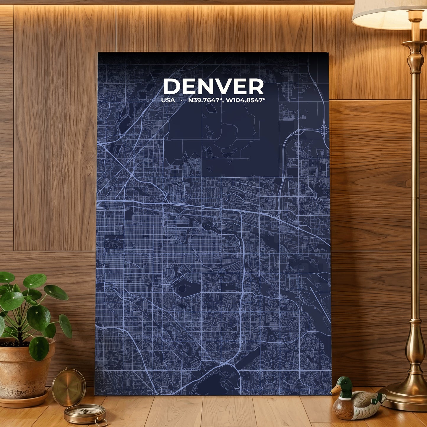 Denver Tide Map Poster