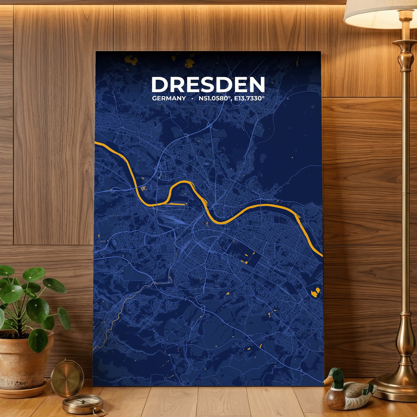 Dresden Ink Map Poster