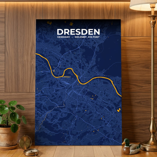 Dresden Ink Map Poster