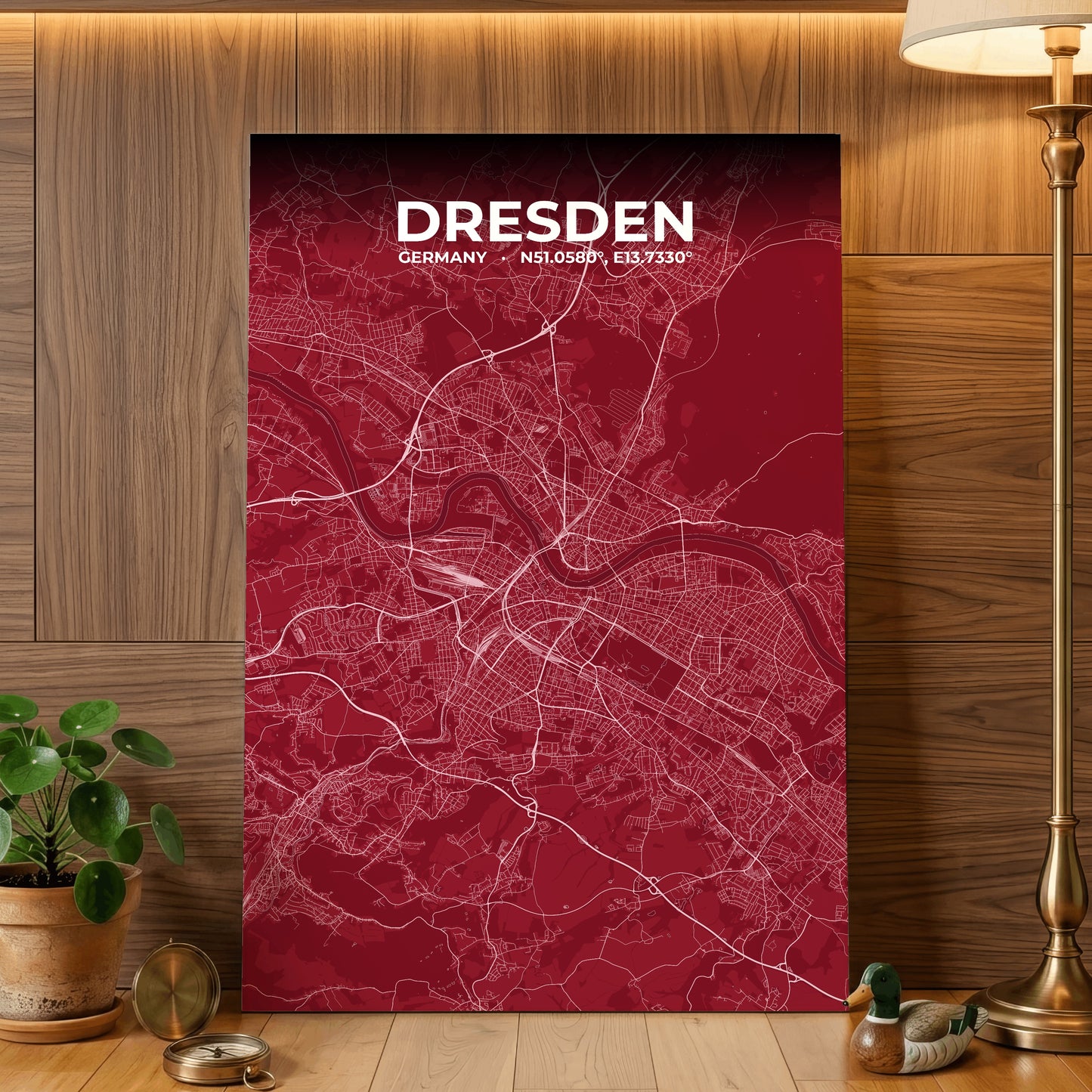 Dresden Garnet Map Poster
