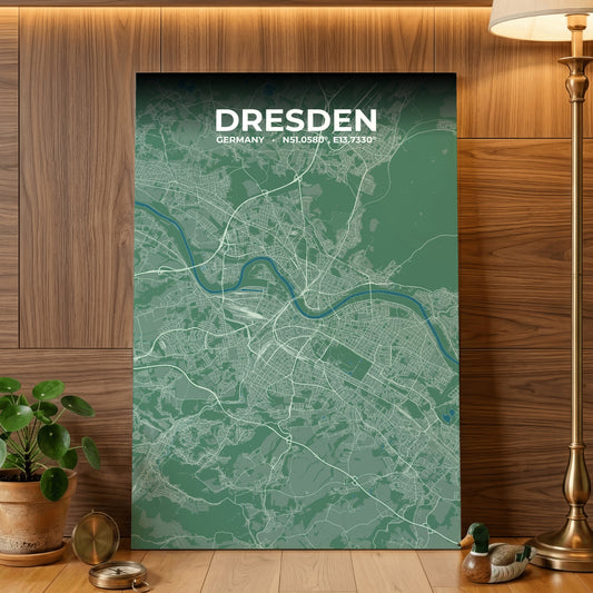Dresden Mist Map Poster