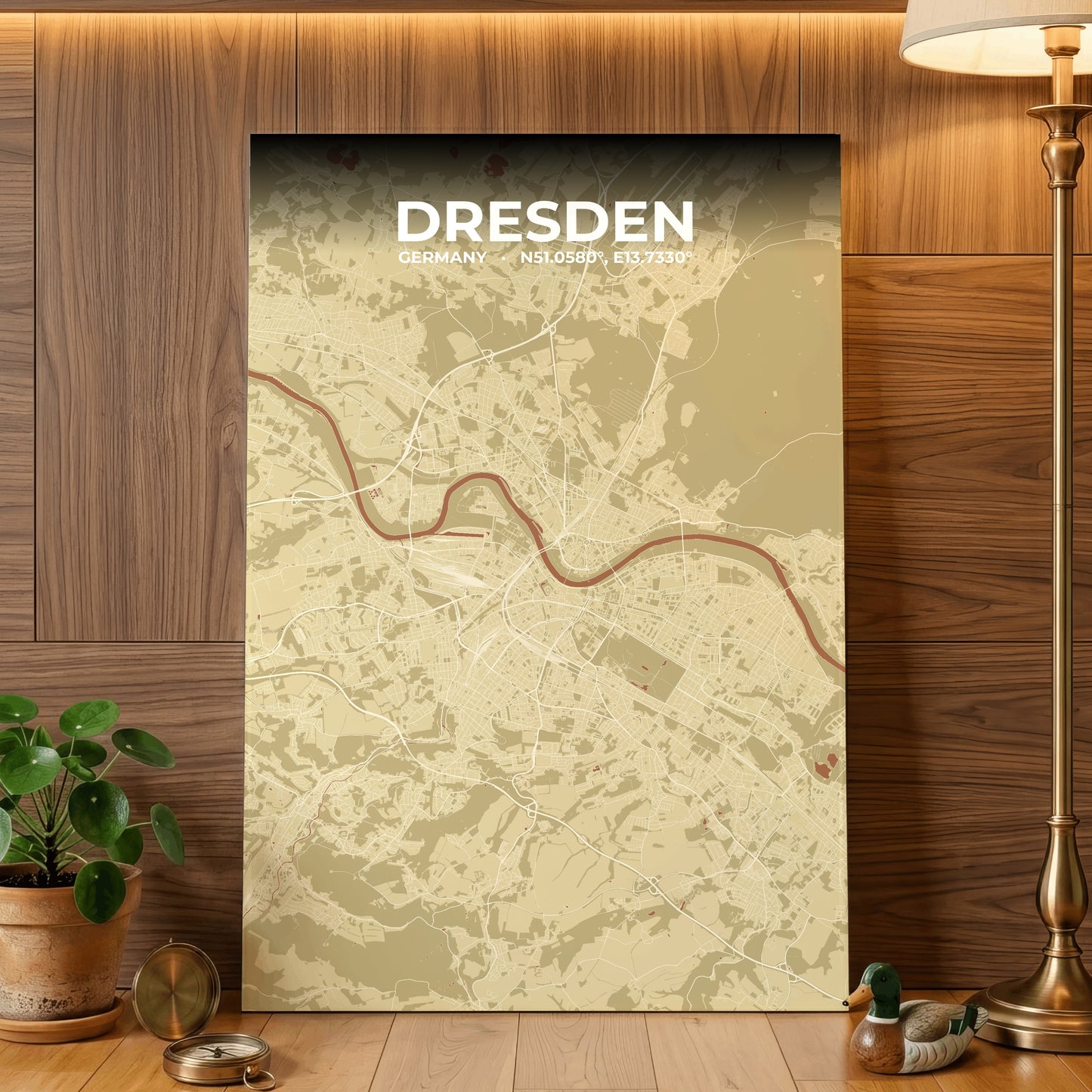 Dresden Ember Map Poster