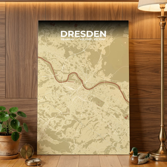 Dresden Ember Map Poster