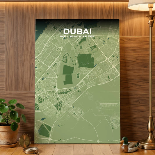 Dubai Clay Map Poster