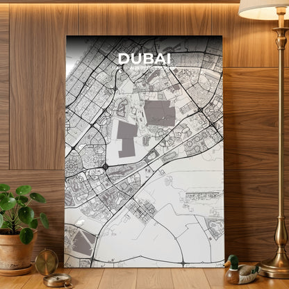 Dubai Ash Map Poster