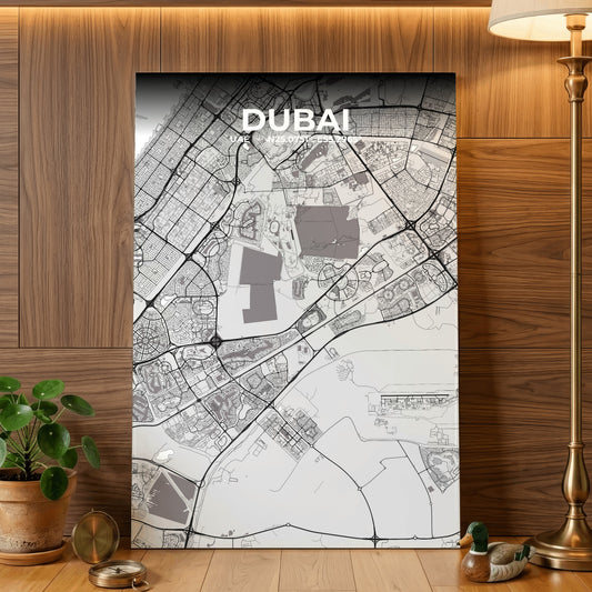 Dubai Ash Map Poster