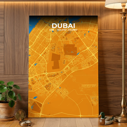 Dubai Scorch Map Poster