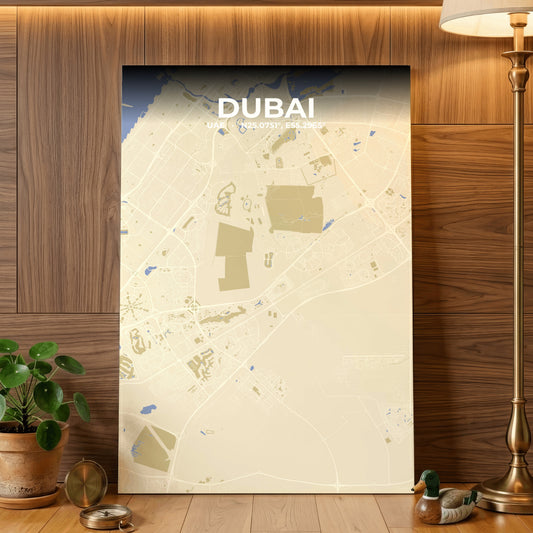 Dubai Barn Map Poster