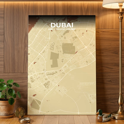Dubai Ember Map Poster
