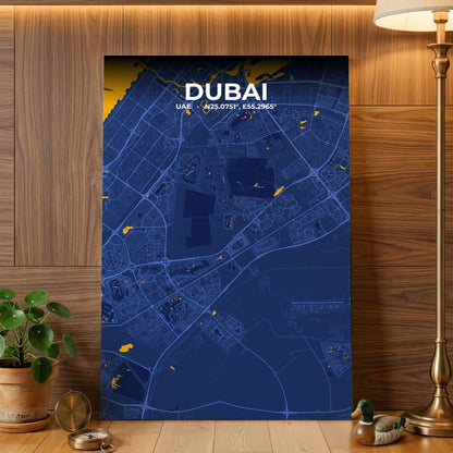 Dubai Ink Map Poster