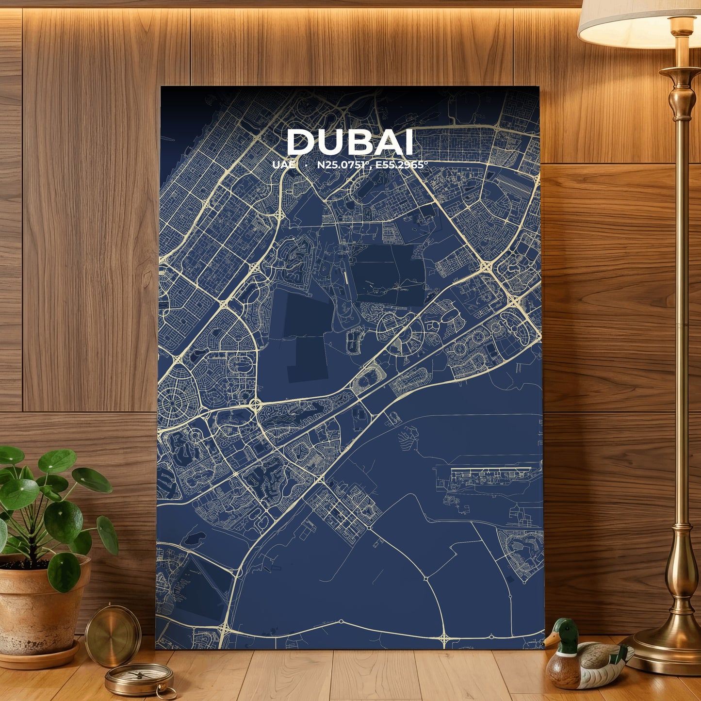 Dubai Anchor Map Poster