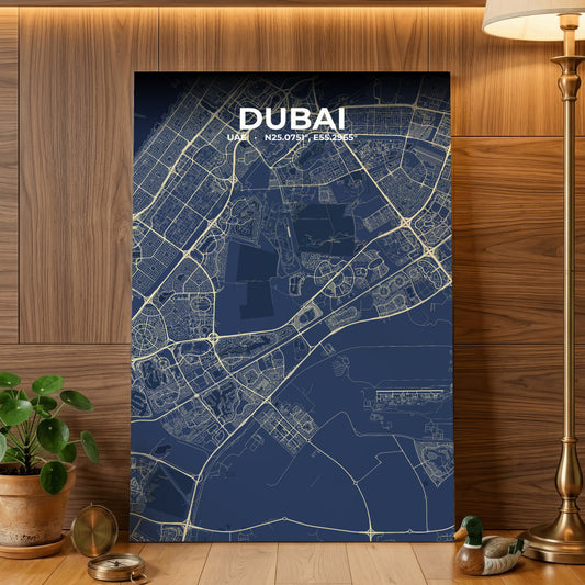 Dubai Anchor Map Poster