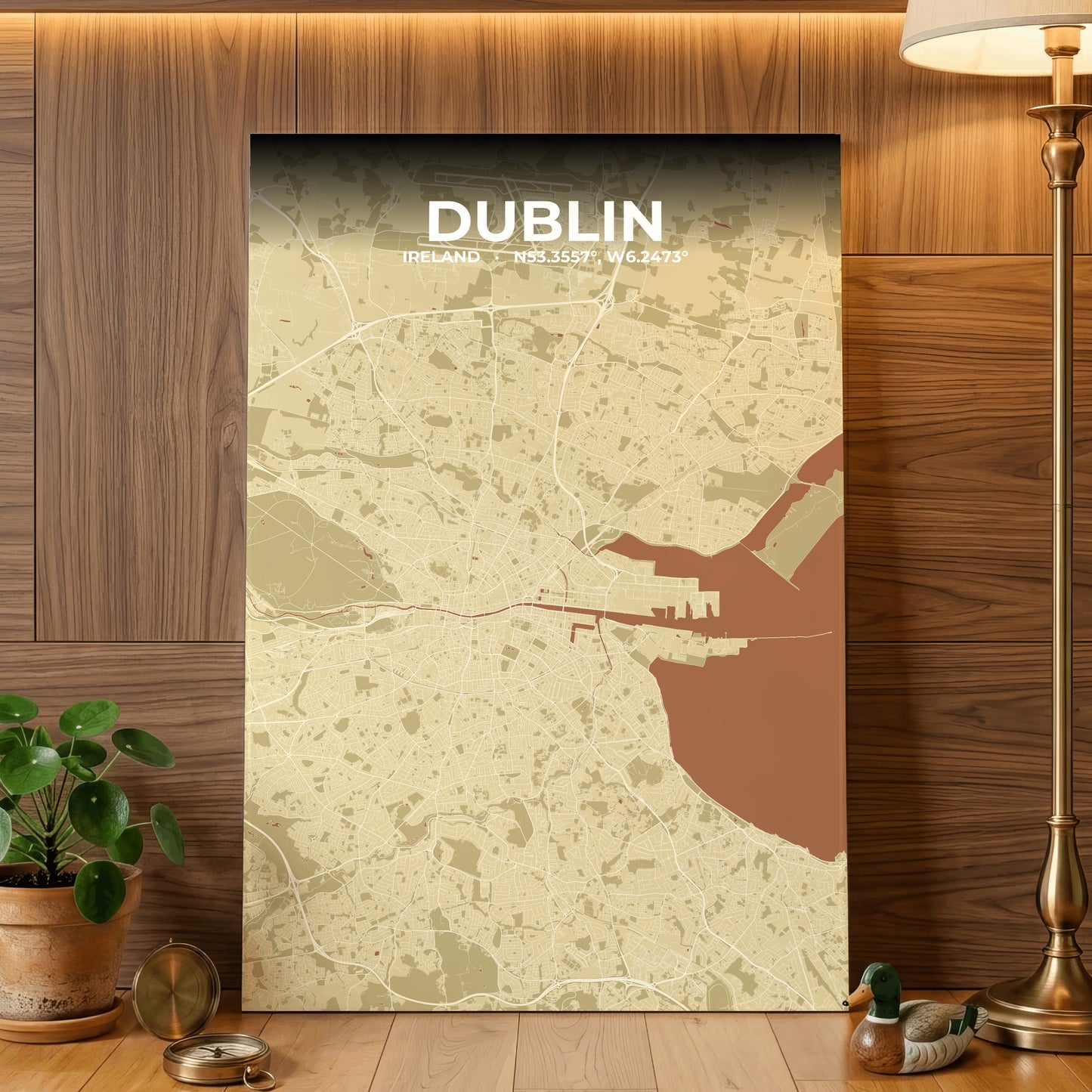 Dublin Ember Map Poster