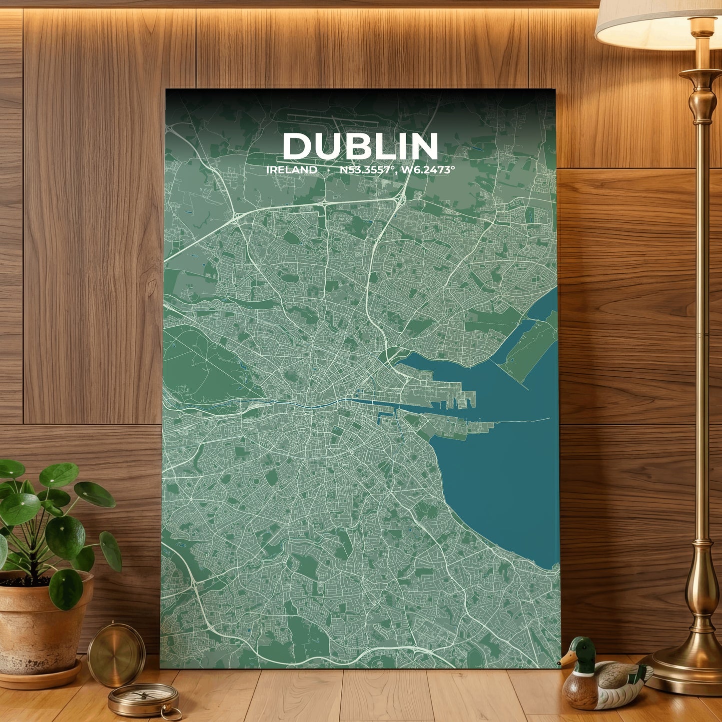 Dublin Mist Map Poster