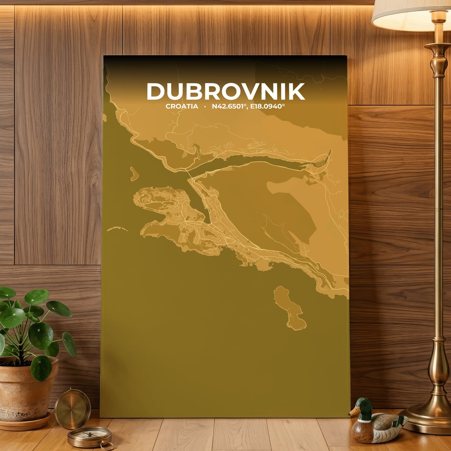 Dubrovnik Forge Map Poster