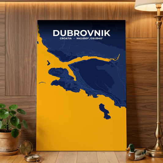 Dubrovnik Ink Map Poster