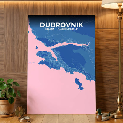 Dubrovnik Candy Map Poster