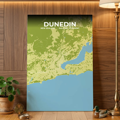 Dunedin Fern Map Poster