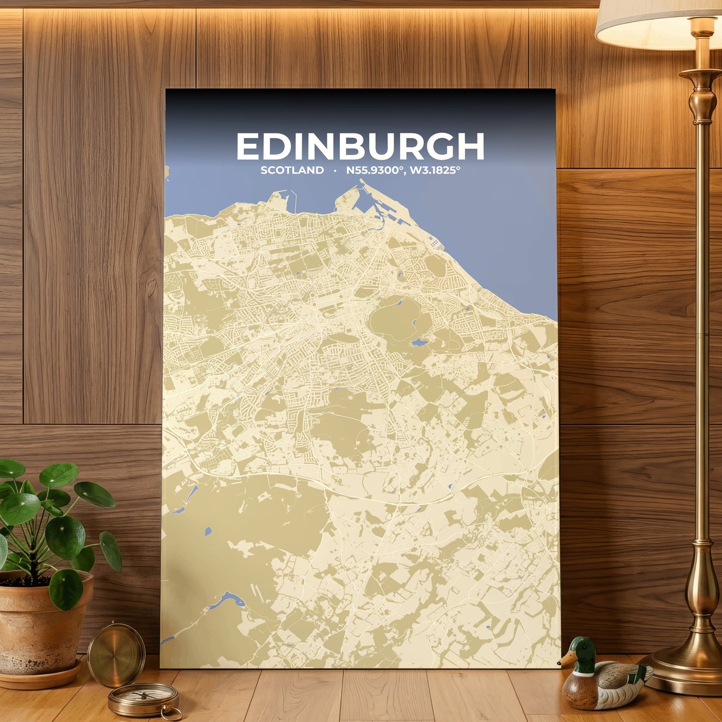 Edinburgh Barn Map Poster
