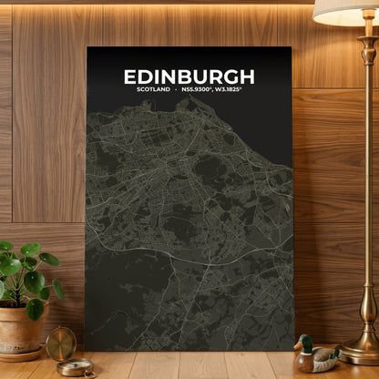 Edinburgh Sable Map Poster