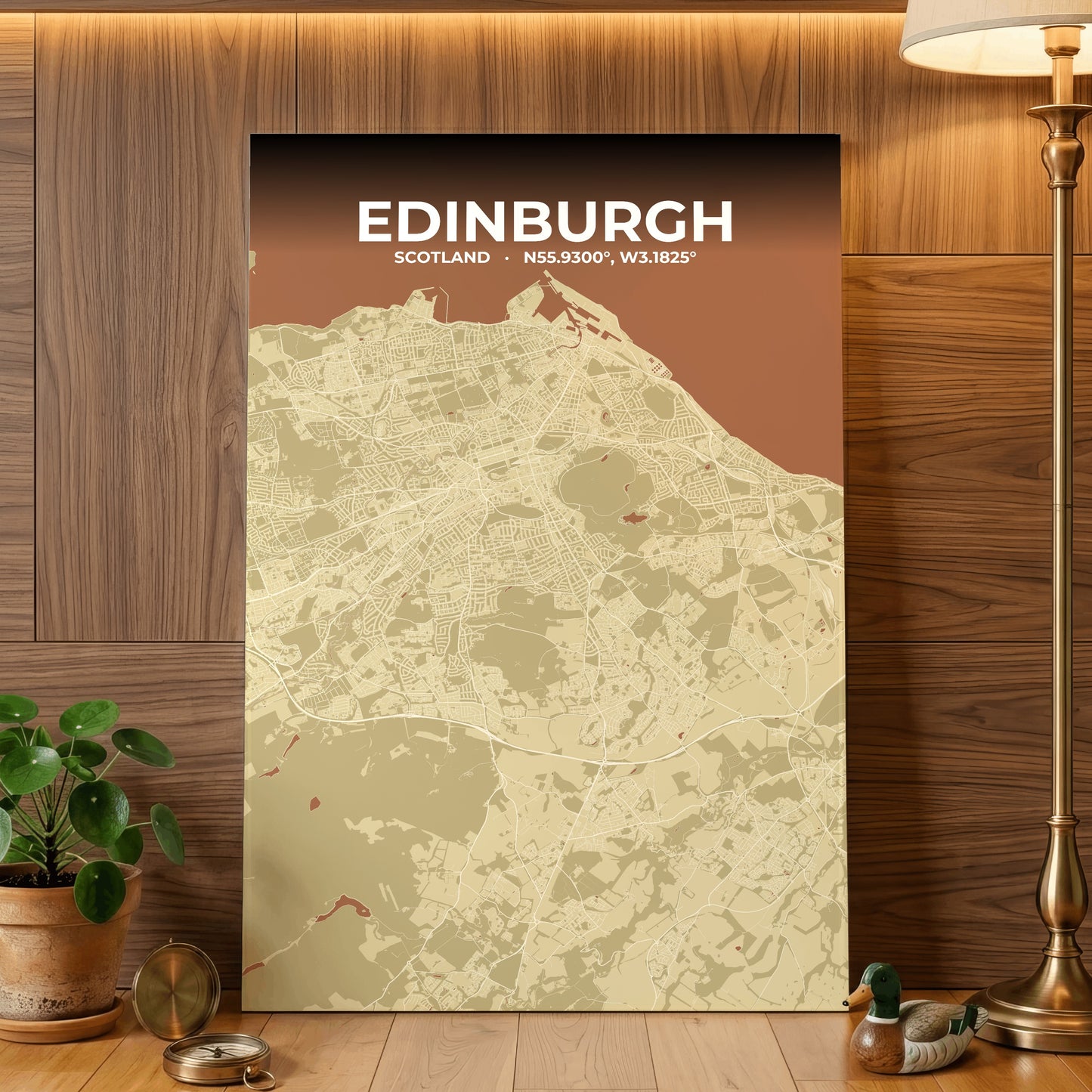 Edinburgh Ember Map Poster
