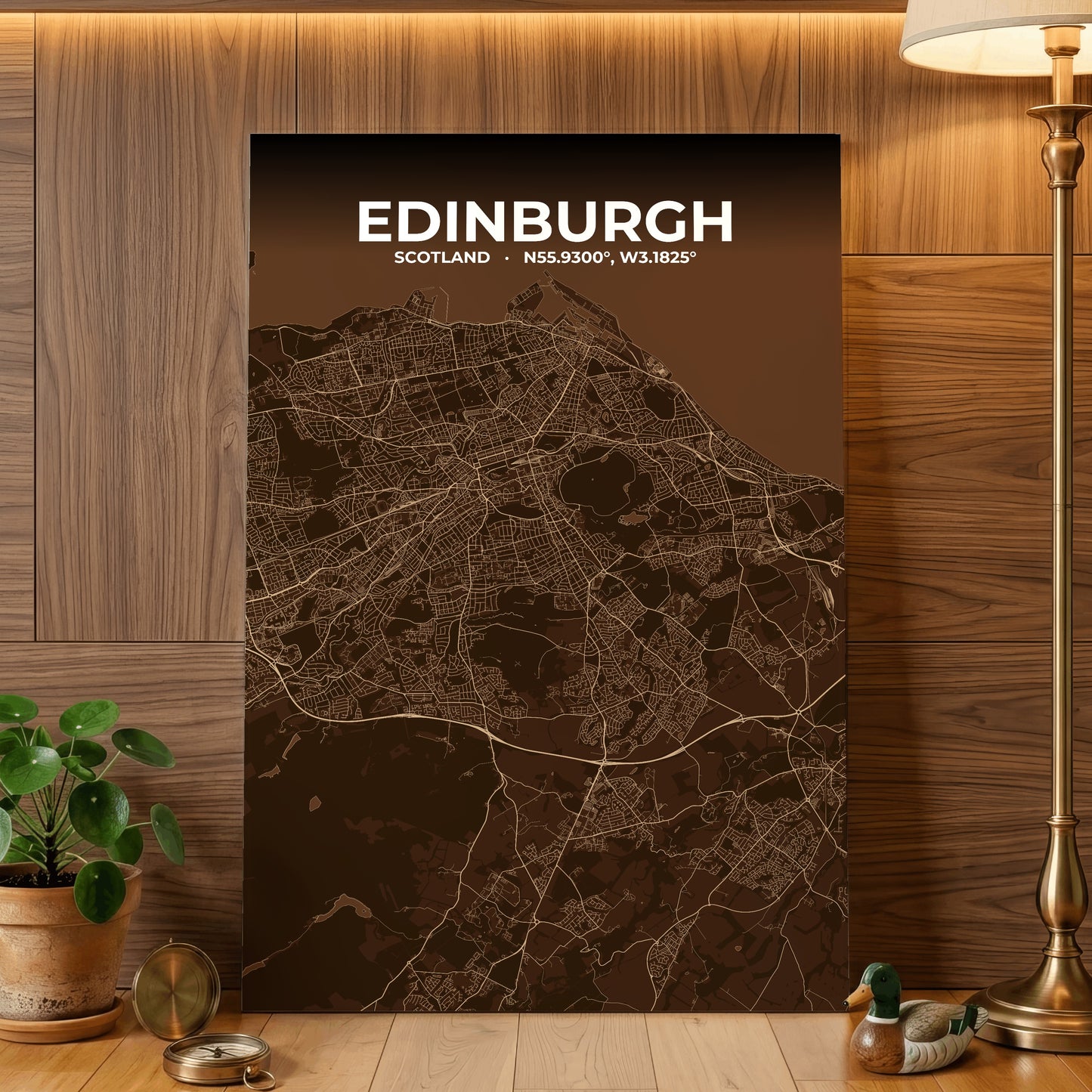Edinburgh Plum Map Poster
