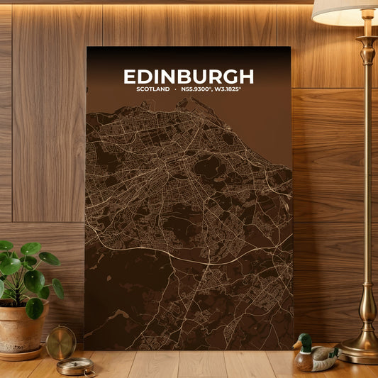 Edinburgh Plum Map Poster