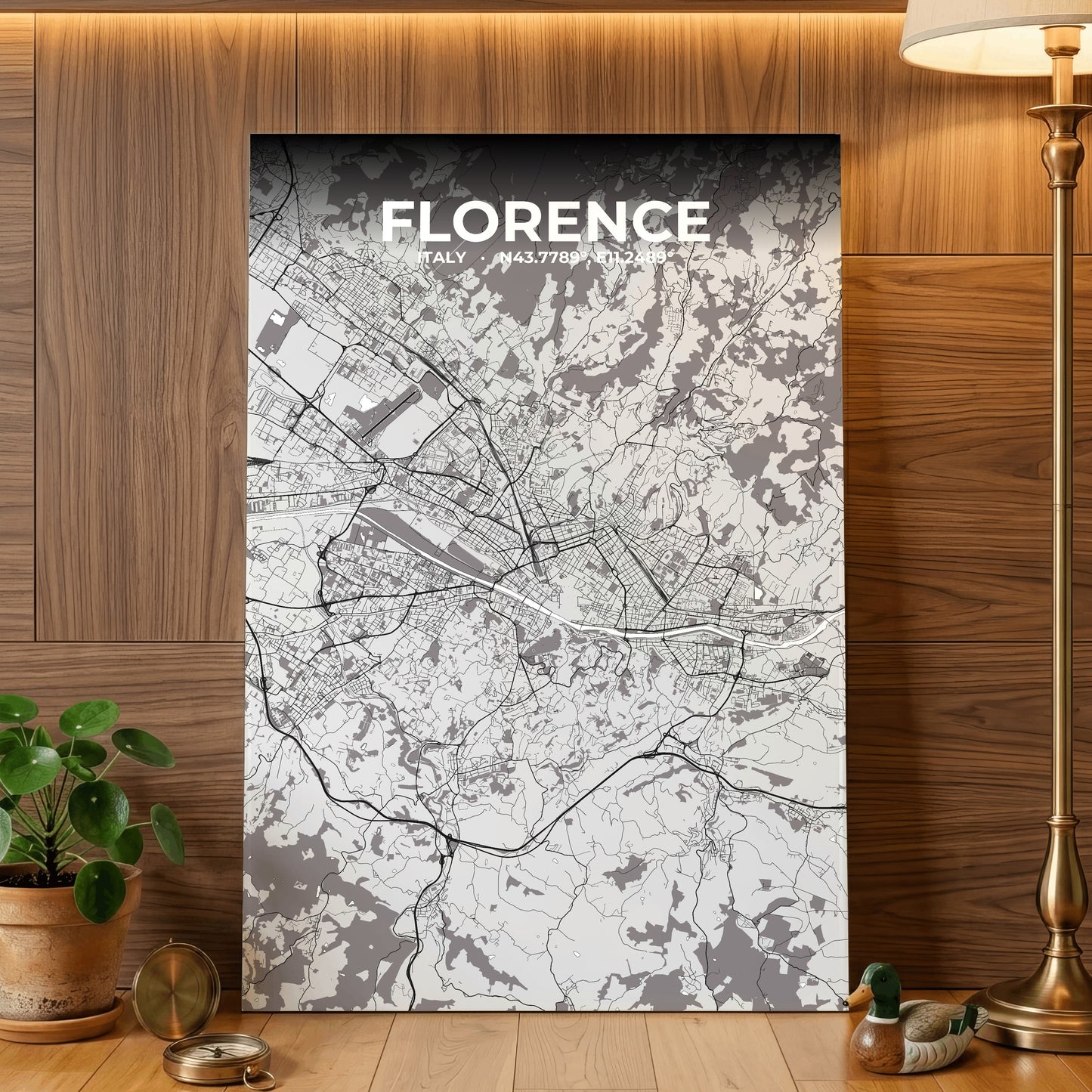 Florence Ash Map Poster