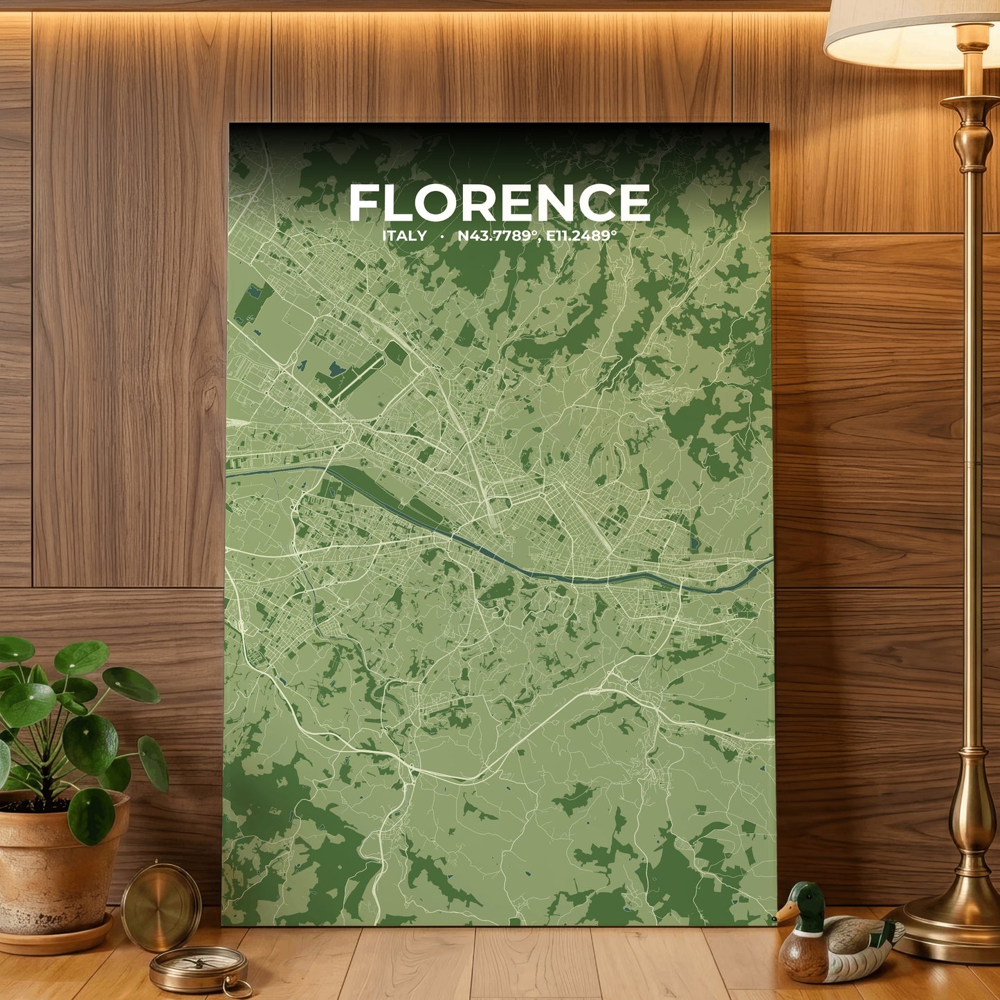 Florence Clay Map Poster
